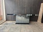 Eetkamertafel van glas met stoelenx4, Huis en Inrichting, Tafels | Eettafels, 50 tot 100 cm, 150 tot 200 cm, Ophalen of Verzenden