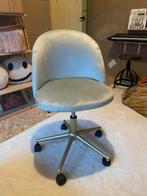 Mintgroene velvet bureaustoel, Huis en Inrichting, Ophalen, Zo goed als nieuw, Zwart