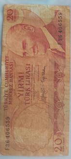 20 Lirasi Turkije 1979, Postzegels en Munten, Bankbiljetten | Azië, Verzenden