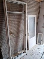 Hardhouten Buitendeur met Kozijn, Doe-het-zelf en Verbouw, Ophalen, Gebruikt, 80 tot 100 cm, Buitendeur