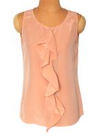 Claudia Sträter 100% zijde topje, top, zalm, Mt. 36 / S, Kleding | Dames, Verzenden, Zo goed als nieuw, Claudia Sträter, Roze