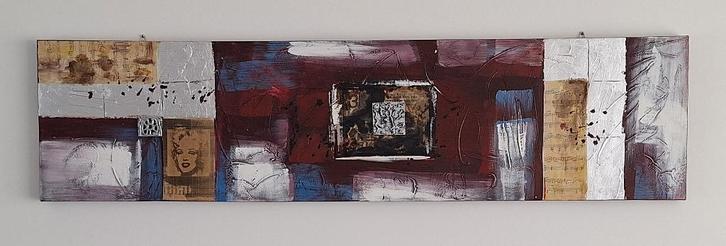 Super mooi chique schilderij 160 x 40 cm, Huis en Inrichting, Woonaccessoires | Schilderijen, Tekeningen en Foto's, Zo goed als nieuw