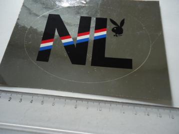sticker oud Playboy NL NEDERLAND spiegelend glans auto retro beschikbaar voor biedingen