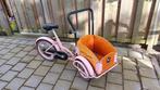 bakfiets kinderen nogan cargo roze kinderfiets met houtenbak, Kinderen en Baby's, Overige merken, Ophalen of Verzenden, Zo goed als nieuw