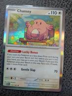 Chansey Pokemon kaart holo mew 151, Ophalen of Verzenden, Zo goed als nieuw, Losse kaart
