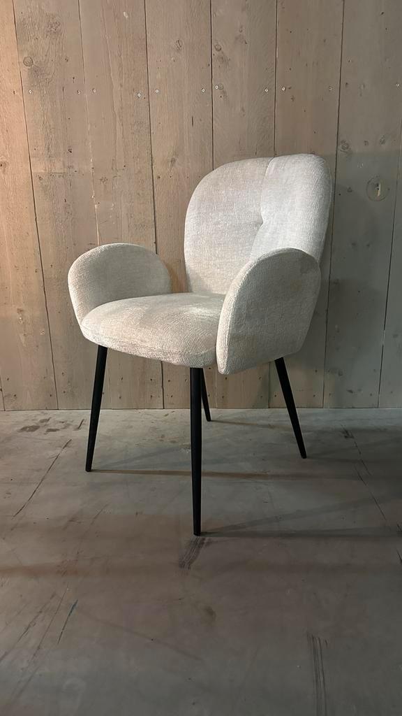 Eetkamerstoel Bobby, Huis en Inrichting, Stoelen, Zo goed als nieuw, Eén, Stof, Grijs, Ophalen of Verzenden