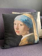Meisje met de Parel Kussen Johannes Vermeer sierkussen, Ophalen of Verzenden, Zo goed als nieuw, Overige kleuren, Vierkant