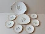 Vintage Schalenset(petit four/gebak)Porselein.Jaren 60, Ophalen of Verzenden, Overige stijlen, Porselein, Schaal of Schalen
