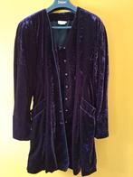 mantelpak; paars, fluweel, Kleding | Dames, Maat 38/40 (M), Overige typen, Paars, Ophalen of Verzenden