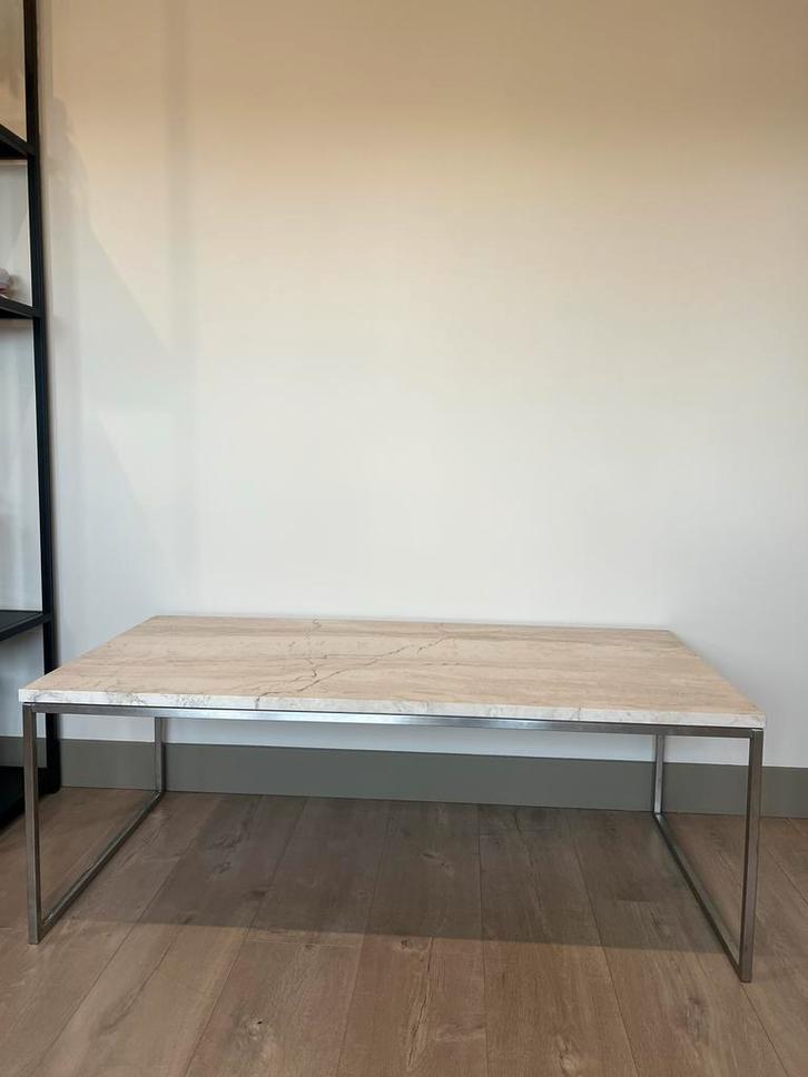 Bolia Salontafel Marmer/Travertijn - 60x120x42 cm, Huis en Inrichting, Tafels | Salontafels, Zo goed als nieuw, Minder dan 50 cm