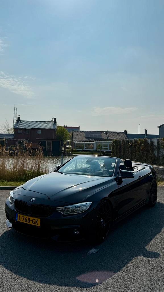 BMW 4-Serie 3.0 440I Cabrio AUT 2016 Zwart, Auto's, BMW, Particulier, 4-Serie, 360° camera, Achteruitrijcamera, Adaptieve lichten