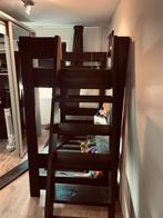 Steigerhouten Hoogslaper - Zwart, Huis en Inrichting, Gebruikt, Eenpersoons, Ophalen of Verzenden, 200 cm