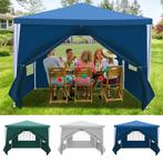 Partytent Tuinpaviljoen Prieel Pavillon 3x3m Blauw Wit Groen, Ophalen of Verzenden, Nieuw, Partytent