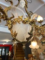 Grote bronzen luster hanglamp 19e eeuw, Antiek en Kunst, Ophalen of Verzenden