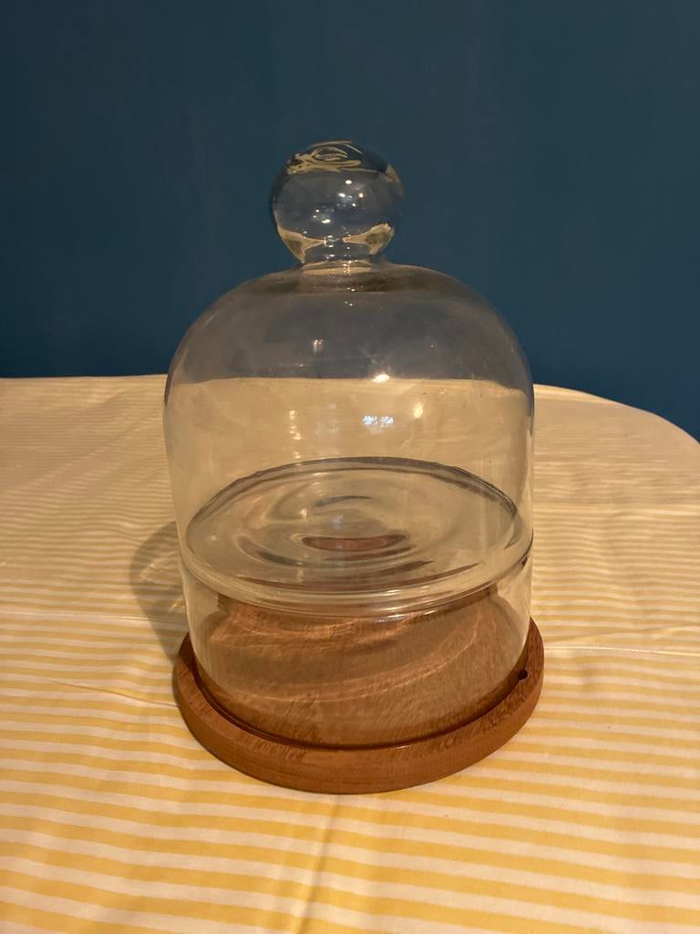 Kaasstolp van glas en hout - Nieuw!, Ophalen of Verzenden, Nieuw