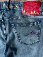 Unieke Jacob Cohen J622C Groblin jeans maat 36, ingekort, W36 - W38 (confectie 52/54), Blauw, Ophalen of Verzenden, Jacob Cohen