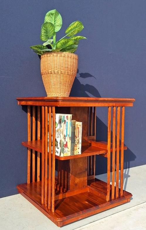 Vintage boekenkast, boekenmolen, verrijdbare boeken kast, Huis en Inrichting, Kasten | Boekenkasten, Gebruikt, 50 tot 100 cm, Minder dan 100 cm