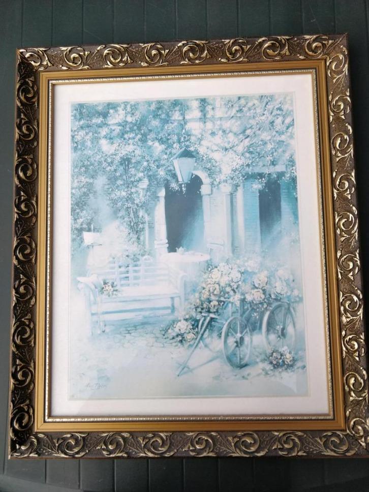 Afbeelding in klassieke lijst, Huis en Inrichting, Woonaccessoires | Schilderijen, Tekeningen en Foto's, Gebruikt, Foto of Poster