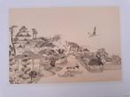 Japanse Prent - Landschap Tekening, Ophalen of Verzenden