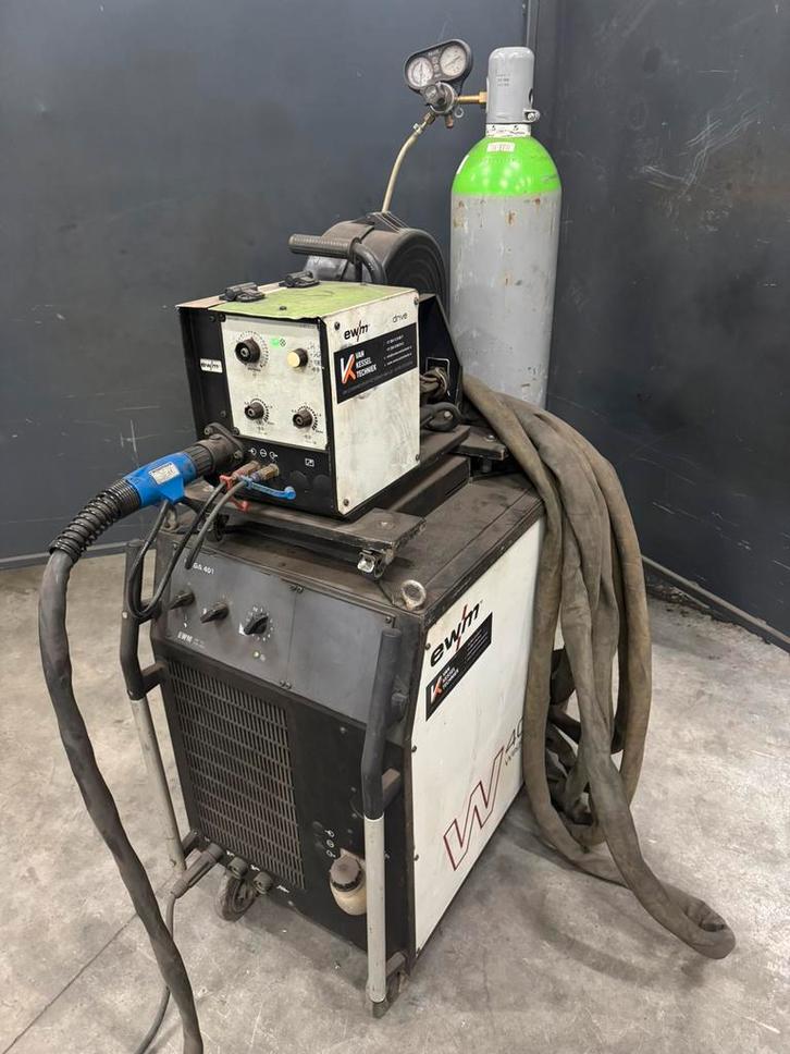 Mig/mag Lasapparaat watergekoeld EWM Wega 401, Doe-het-zelf en Verbouw, Gereedschap | Lasapparaten, Zo goed als nieuw, Co2, 250 ampère of meer