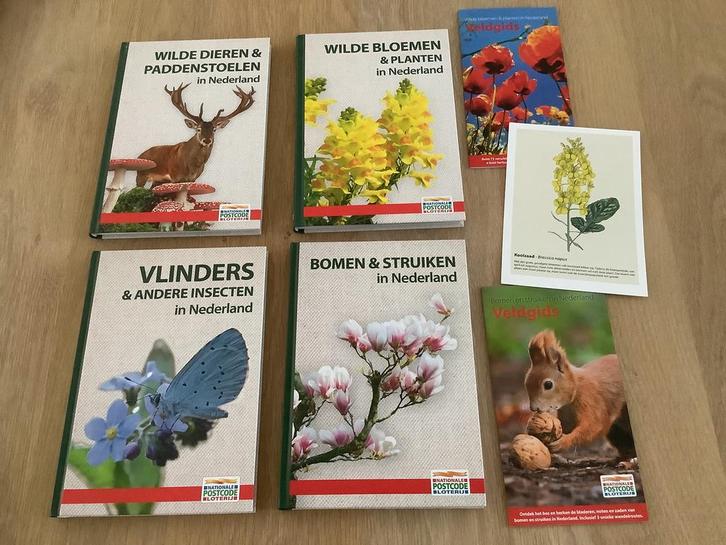 Nieuwe Serie Postcode Loterij Natuur Boeken - 4 stuks, Boeken, Natuur, Nieuw, Bloemen, Planten en Bomen, Ophalen of Verzenden