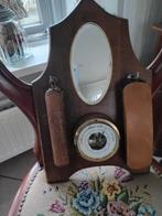 Halspiegel met Barometer en borstels 42 x 26, Ophalen of Verzenden, Zo goed als nieuw