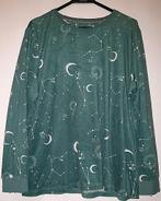 Groene pyjama set met maan en sterren print - XL - Ophalen., Kleding | Dames, Huispakken, Ophalen, Primark, Maat 46/48 (XL) of groter