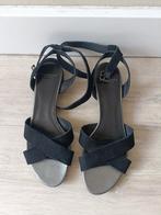 Vagabond sandalen hak zwart suede 40, Zwart, Zo goed als nieuw, Vagabond, Sandalen of Muiltjes