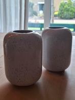 Witte Vazen Set - Spikkel Design, Wit, Aardewerk of Porselein, Ophalen of Verzenden, Zo goed als nieuw