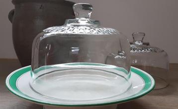 Twee glazen stolpjes, Arcoroc, vintage, samen 15 euro beschikbaar voor biedingen