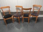 BEDONT vintage design houten stoel stoelen eetkamerstoelen, Vier, Gebruikt, Hout, Zwart