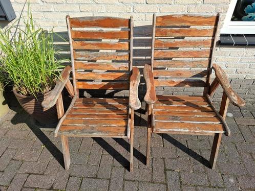 Clarecraft tuinstoelen teakhout/hardhout, Tuin en Terras, Tuinstoelen, Gebruikt, Hout, Ophalen