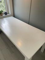 Robuuste hardhouten eettafel/bureau - 210x95,5 cm, Huis en Inrichting, Tafels | Eettafels, Ophalen, Gebruikt, 200 cm of meer, 50 tot 100 cm