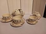 Wood and Sons Coffee en Tea servies Garden  zwart, Ophalen of Verzenden, Zo goed als nieuw, Overige stijlen, Kop(pen) en/of Schotel(s)