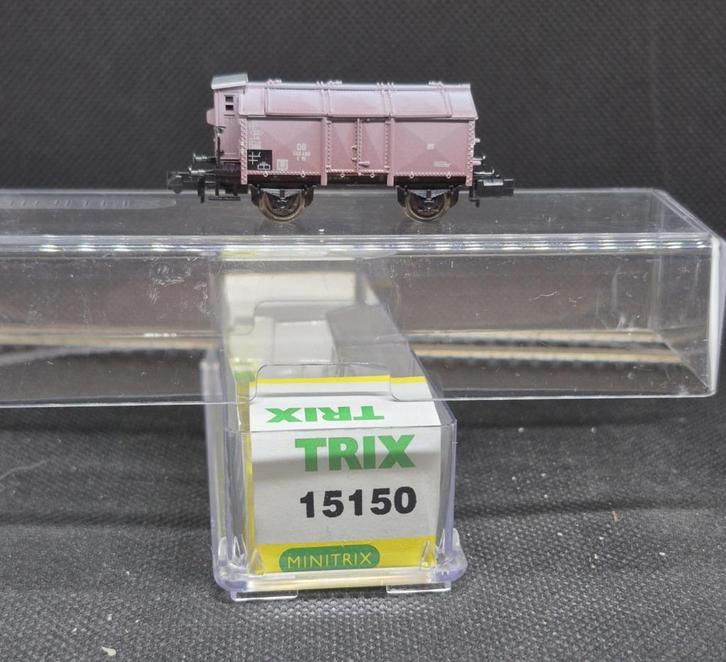 Minitrix 15150 - Klappdeckelwagen K15 (15184), Hobby en Vrije tijd, Modeltreinen | N-Spoor, Zo goed als nieuw, Wagon, Gelijkstroom