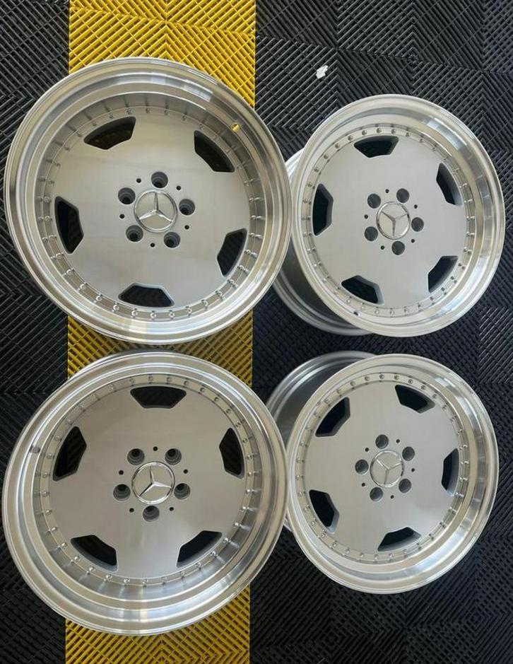 Monoblock AMG 17&18inc velgen SEC W124 W126 W202 W140 SLK SL, Auto-onderdelen, Banden en Velgen, Velg(en), Zomerbanden, 17 inch
