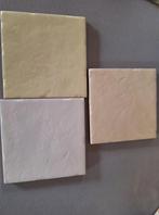 Tegeltjes van 10x10 cm zachtgeel, roomwit en wit, Doe-het-zelf en Verbouw, Tegels, Nieuw, Minder dan 20 cm, Minder dan 5 m², Wandtegels