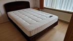 boxspring met pullman matras 140 cm, Ophalen, Boxspring vintage, Gebruikt, Bruin