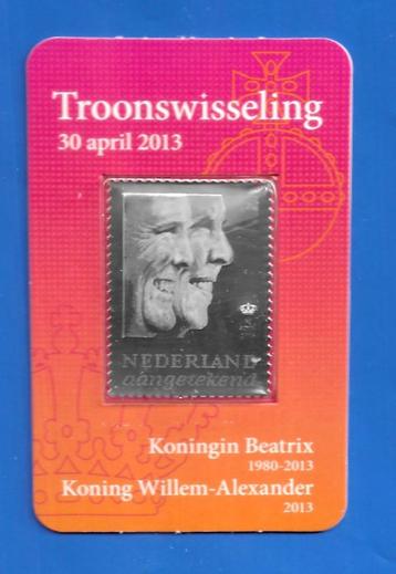 VPH 2878 Troonswisseling Zilveren zegel Aangetekend - 2013  beschikbaar voor biedingen