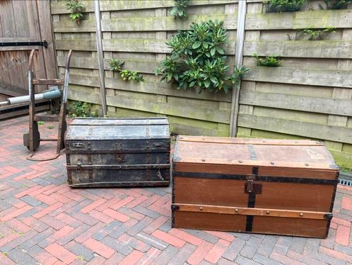 2 antieke dekenkisten, Antiek en Kunst, Antiek | Meubels | Stoelen en Banken, Ophalen