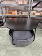 Zwarte ronde tafel met grijze opbergruimte, *, Rond, Nieuw, *