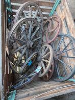 Karrewiel, Karrewielen, wagenwiel, oude kar,bolderwagen, Antiek en Kunst, Curiosa en Brocante, Ophalen