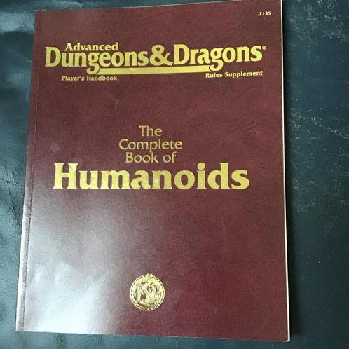 Advan.Dungeons&Dragons 2nd Ed-The Complete Book of Humanoids, Hobby en Vrije tijd, Wargaming, Zo goed als nieuw, Overige soorten