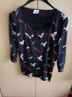 positiekleding, zwart,rood,wit T-shirt mt. L, lange mouw, Kleding | Dames, Zwart, Maat 42/44 (L), ML, Gedragen