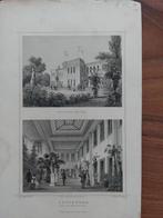4 / Gebouw van het Park & Wintertuin Amsterdam - Terwen 1860, Antiek en Kunst, Kunst | Etsen en Gravures, Ophalen of Verzenden