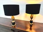 Set of 2 Vintage Lamps by Maison Charles from Paris, 1970s., Ophalen of Verzenden, Gebruikt, Rond