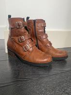 Wolky cognackleurige laarsjes met gespen, maat 40, Kleding | Dames, Schoenen, Wolky, Bruin, Verzenden, Lage of Enkellaarzen