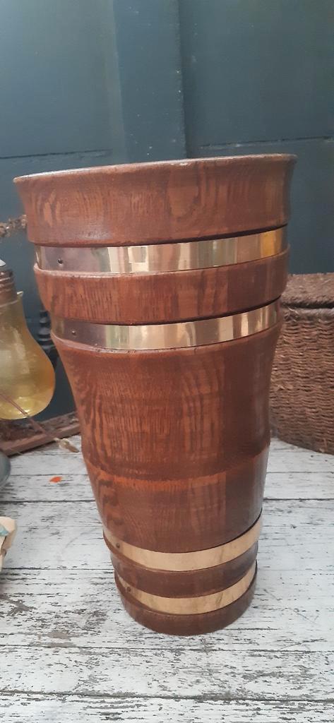 Prachtige Massief houten paraplu bak in perfecte staat, Huis en Inrichting, Woonaccessoires | Paraplubakken, Gebruikt, Hout, Ophalen of Verzenden