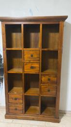 Houten Kast met Lades en Planken, Huis en Inrichting, Kasten | Boekenkasten, Gebruikt, 100 tot 150 cm, Ophalen of Verzenden, Met lade(s)
