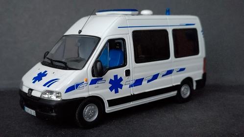 Peugeot Boxer Ambulance Camper 1:43 Norev Pol, Hobby en Vrije tijd, Modelauto's | 1:43, Zo goed als nieuw, Auto, Norev, Verzenden